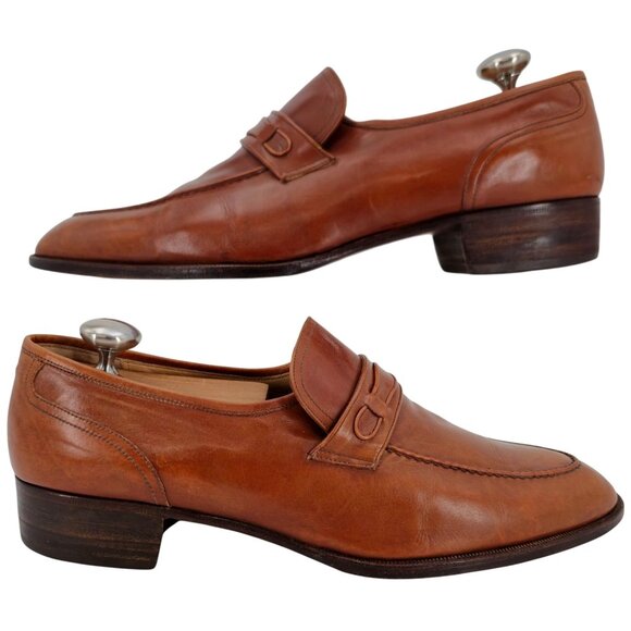 Vintage Bally Italy Brown Leather Dress Shoes Mens size 9 Classic Penny Loafers - Picture 4 of 10